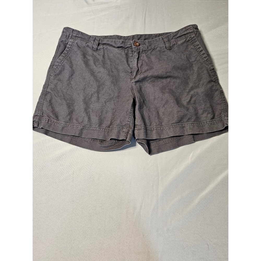 The North Face Shorts Womens 12 Long Gray Linen Cotton Blend Hiking‎ Utility